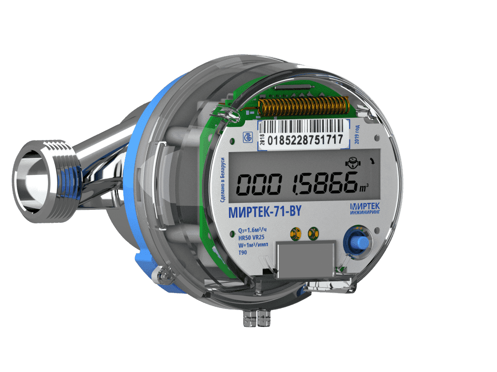 Счётчик воды электронный МИРТЕК-71-BY для холодной и горячей воды |  Components.by